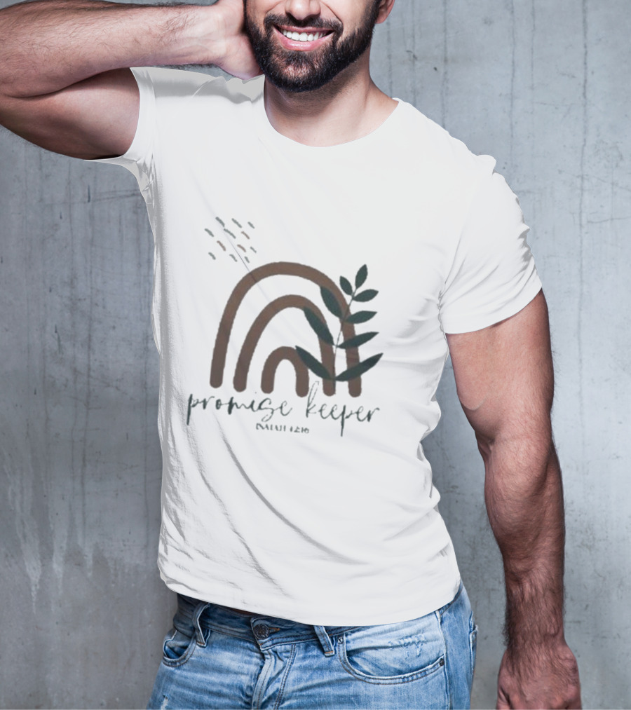 Promise Keeper Isaiah 42 16 Rainbow And Leaves T-Shirt