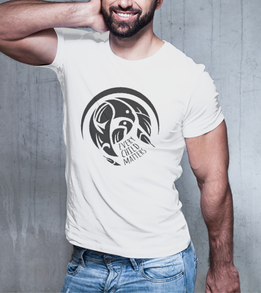 Red Rebel Armour Every Child Matters Indigenous Art Design With Tribal Symbols T-Shirt