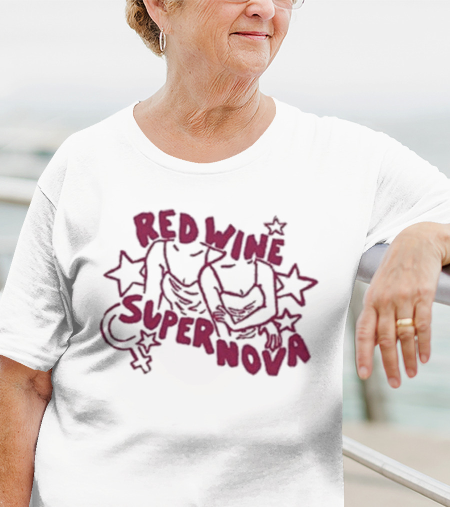 Red Wine Supernova Stars And Astrological Symbols T-Shirt