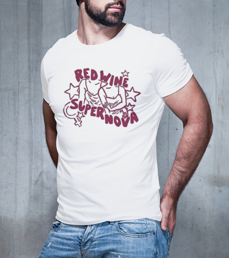 Red Wine Supernova Stars And Astrological Symbols T-Shirt