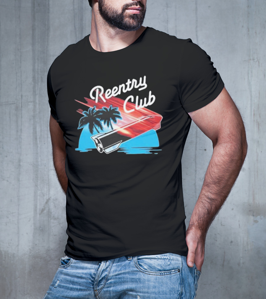 Reentry Club NFS Palm Tree Retro Space Capsule Vibrant T-Shirt