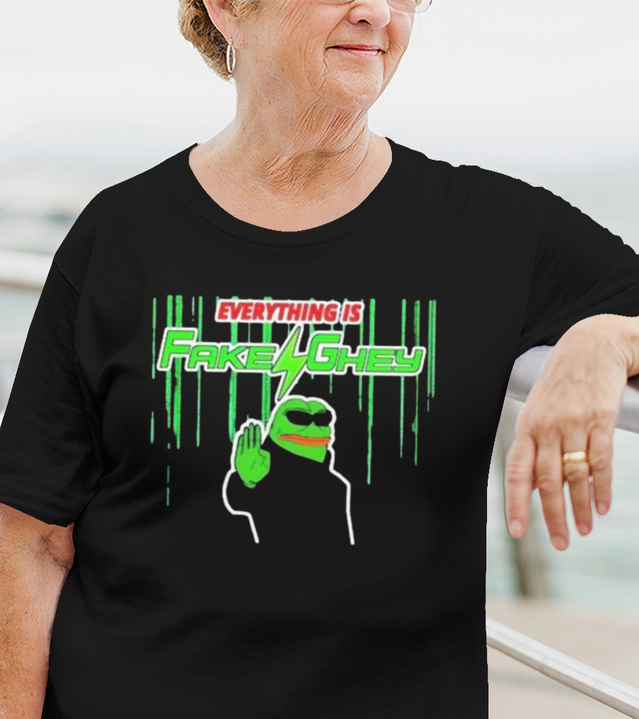 Riseofthenewmedia Everything Is Fake Ghey Pepe Meme T-Shirt