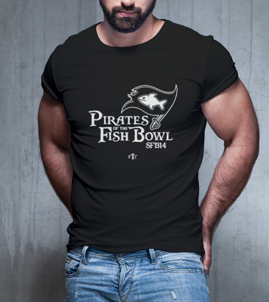 Pirates Of The Fish Bowl SFB14 Flag Shark T-Shirt