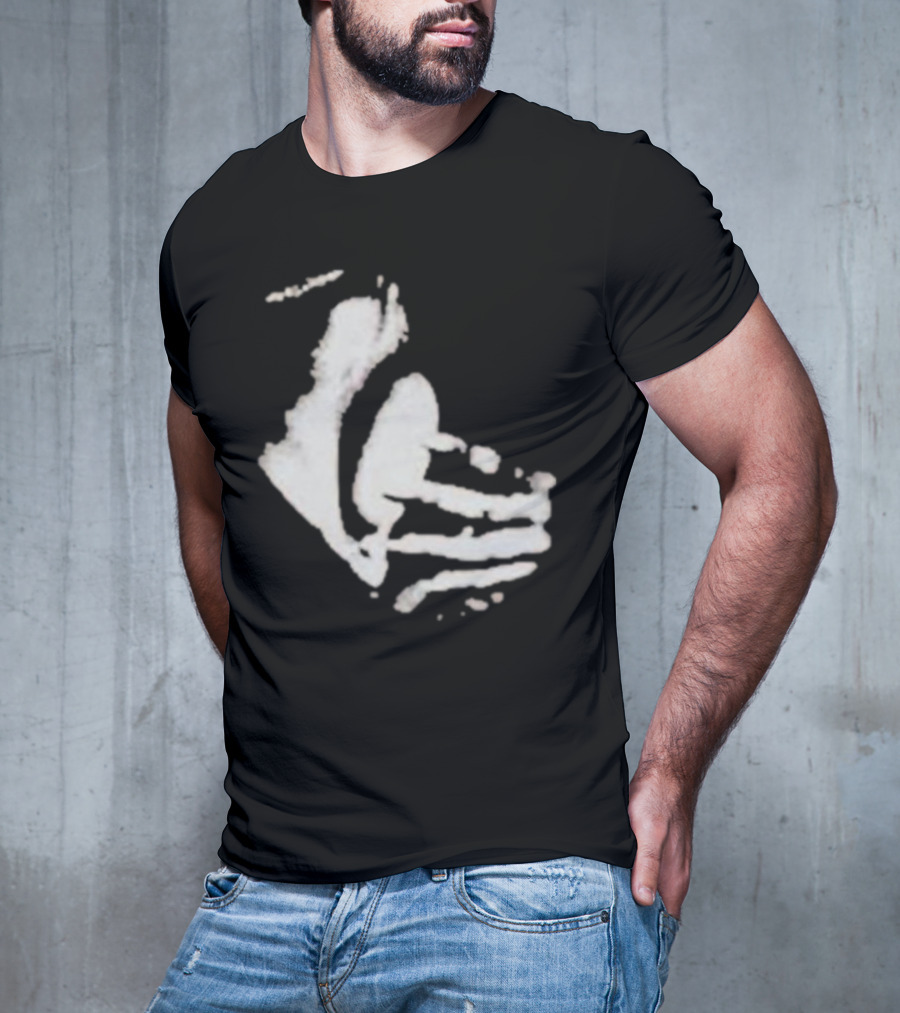 Portal Camila Brasil I Luv It Photo Optical Illusion Black And White Hand Face T-Shirt