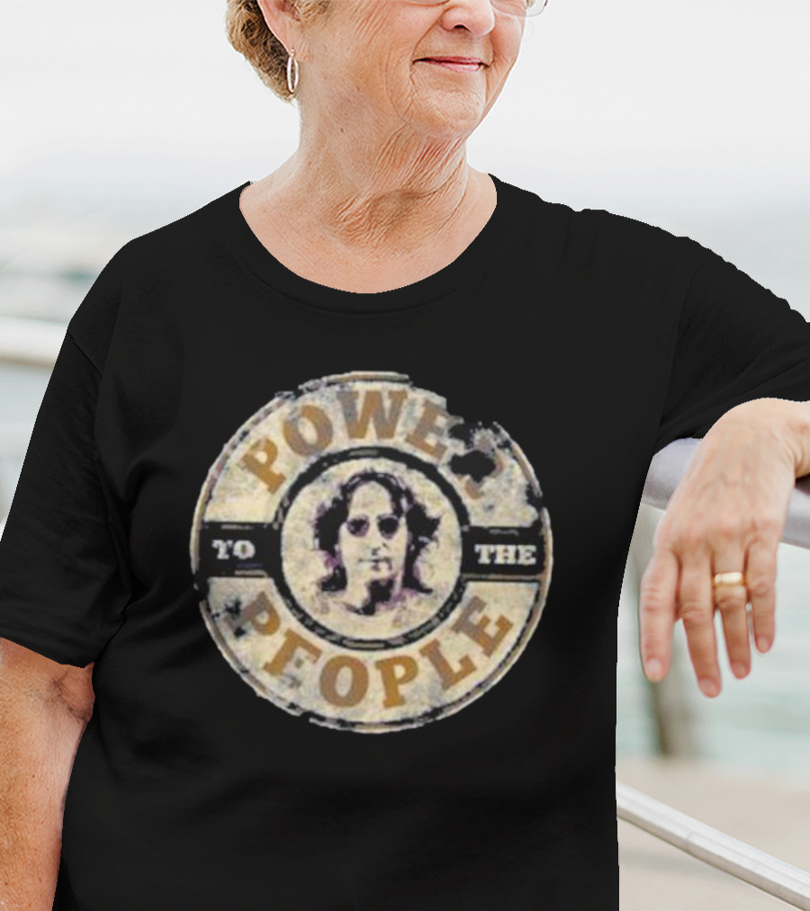 Power To The People Iconic Signature Vintage Style Round T-Shirt