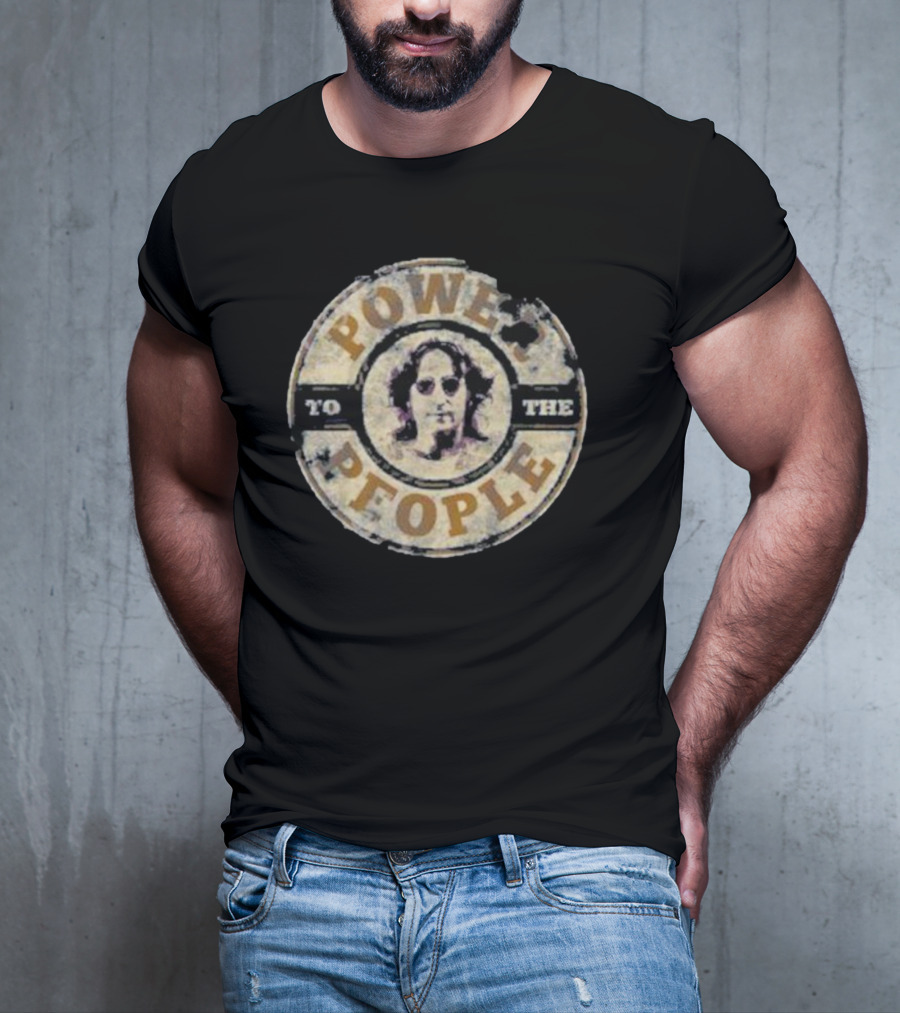 Power To The People Iconic Signature Vintage Style Round T-Shirt