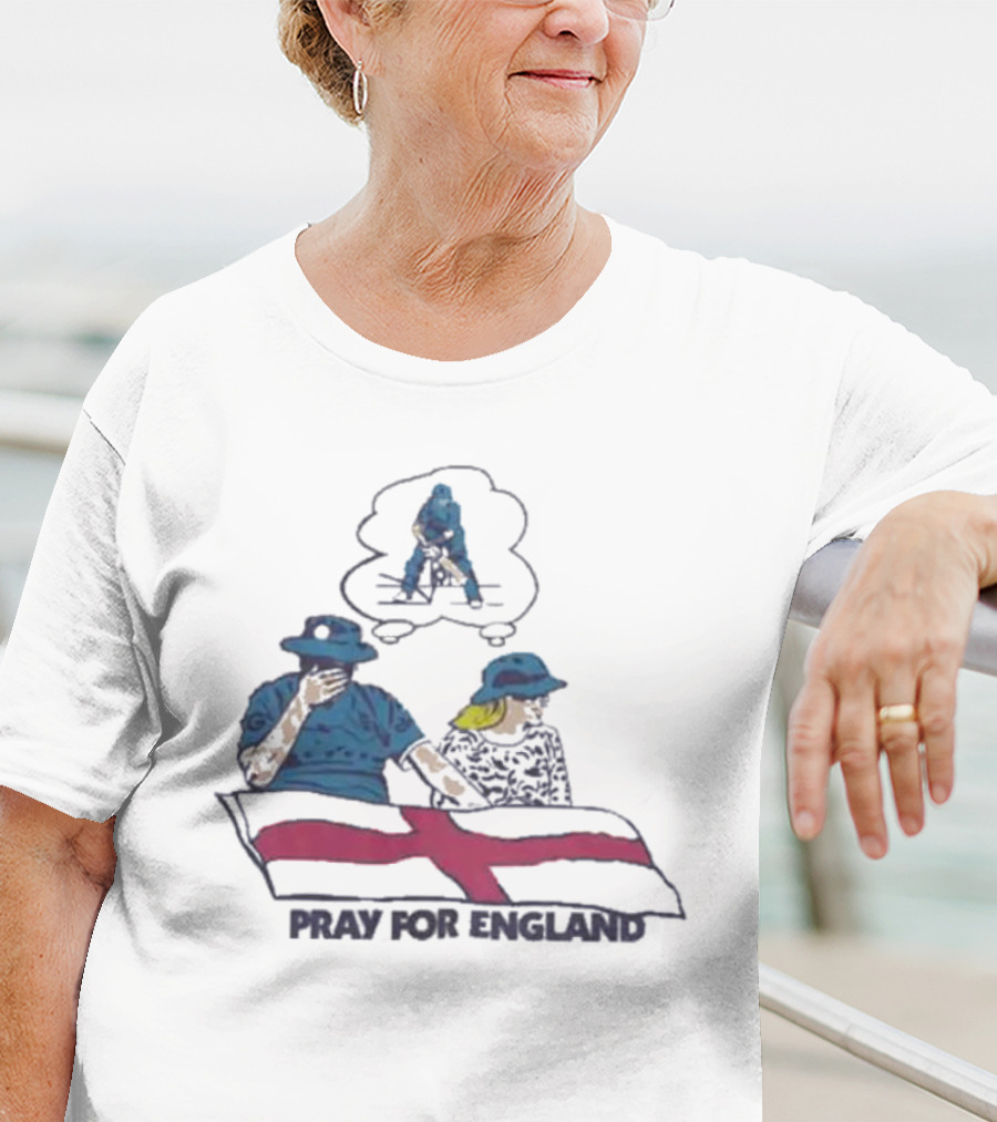 Pray For England Cricket Flag St George's Cross Fan Support T-Shirt