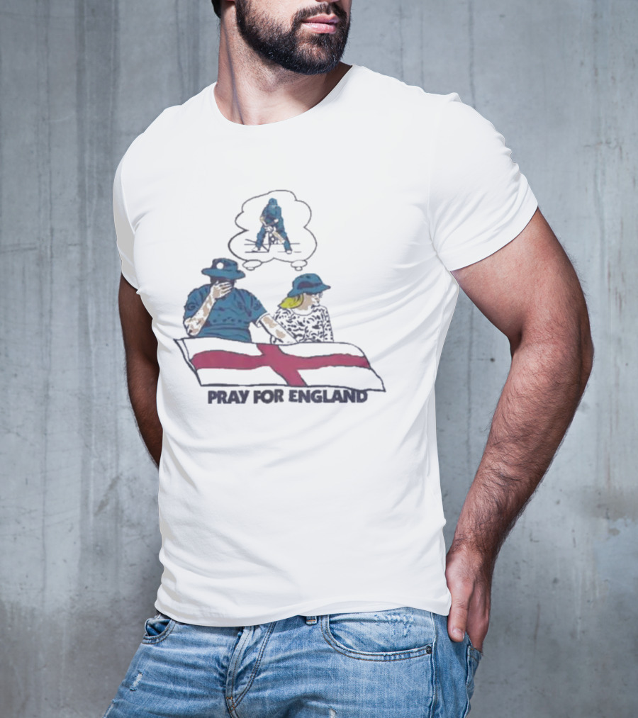 Pray For England Cricket Flag St George's Cross Fan Support T-Shirt