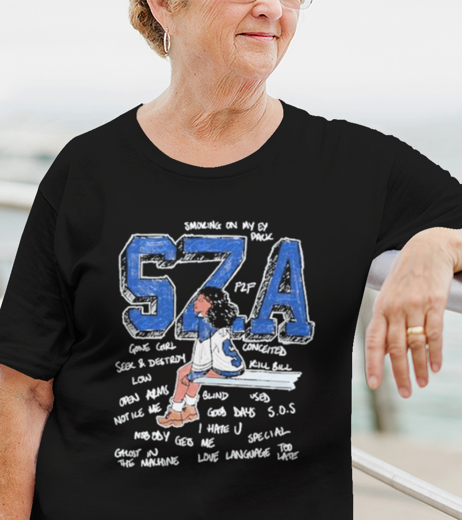 SZA S.O.S Sketchbook Gone Girl Kill Bill Good Days Special Ghost In The Machine T-Shirt