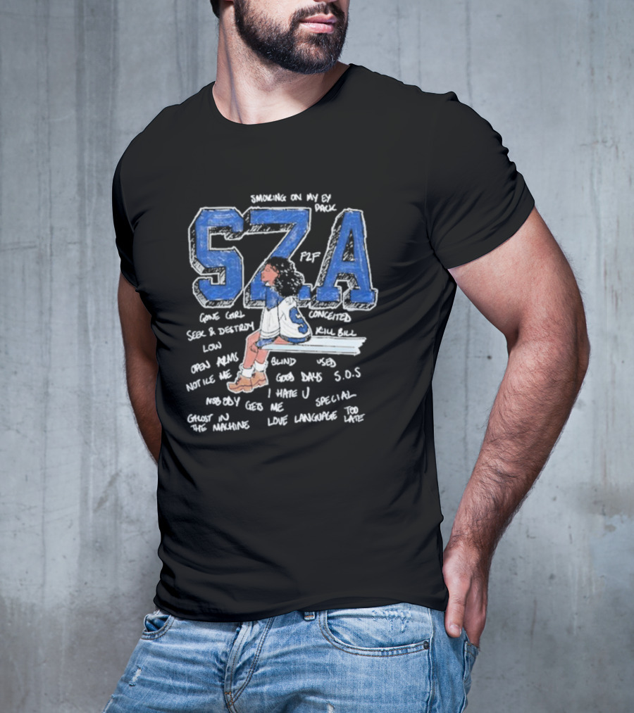 SZA S.O.S Sketchbook Gone Girl Kill Bill Good Days Special Ghost In The Machine T-Shirt