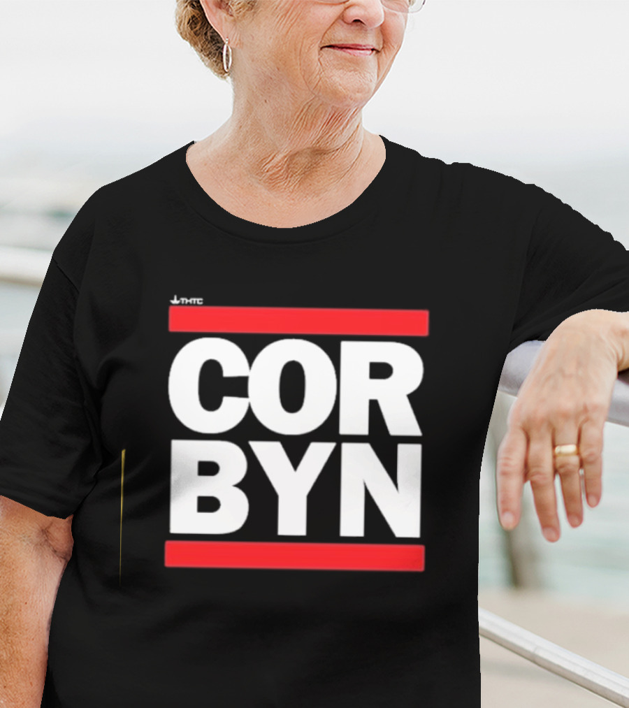 Thtc Corbyn Bold Red Framed Text T-Shirt