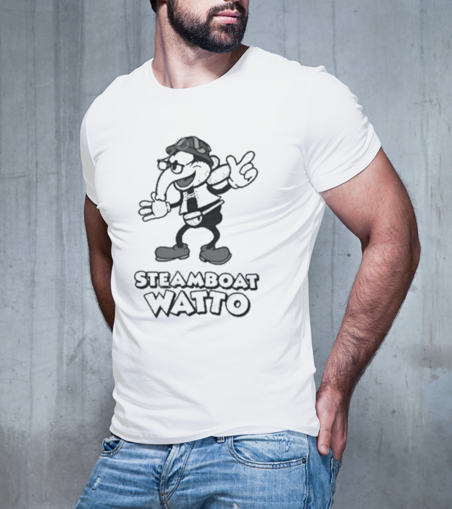 Steamboat Watto Cartoon Mashup Patrick Cotnoir T-Shirt