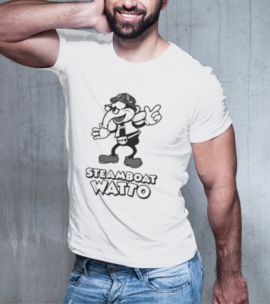 Steamboat Watto Cartoon Mashup Patrick Cotnoir T-Shirt