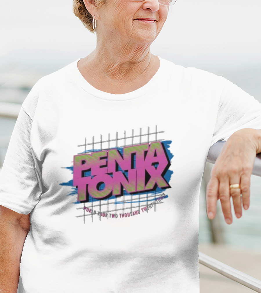 Pentatonix PTX Logo With Grid And Vibrant Colors T-Shirt