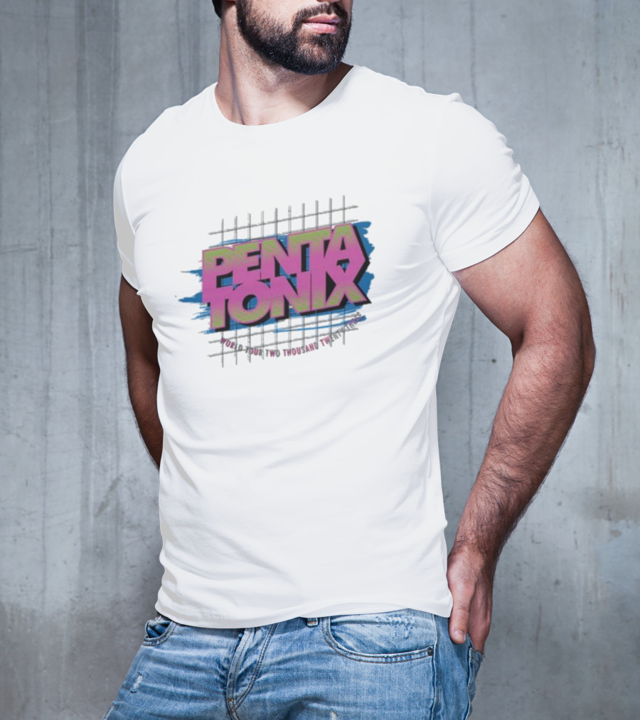Pentatonix PTX Logo With Grid And Vibrant Colors T-Shirt