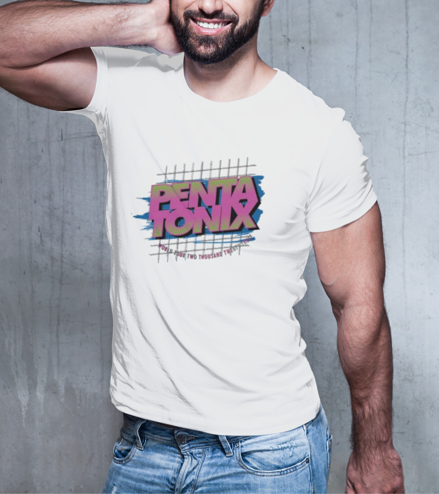 Pentatonix PTX Logo With Grid And Vibrant Colors T-Shirt