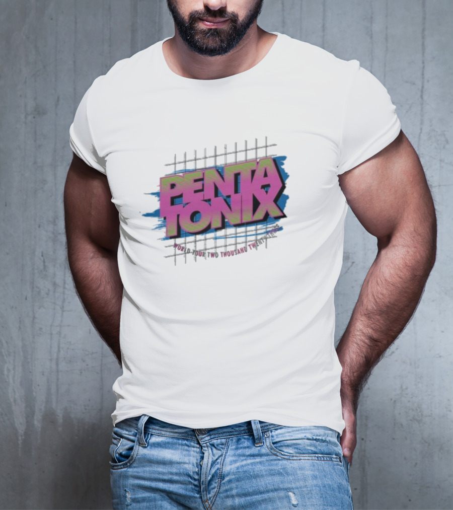Pentatonix PTX Logo With Grid And Vibrant Colors T-Shirt
