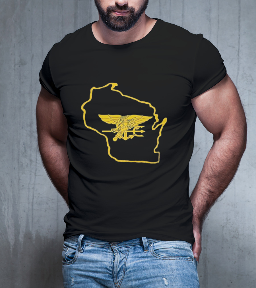 Tobias Myers US Navy SEALs Wisconsin State Emblem T-Shirt
