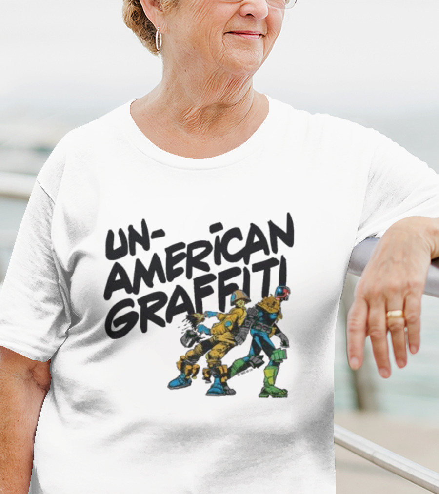 Unamerican Graffiti Mick Mcmahon’s Judge Dredd T-Shirt