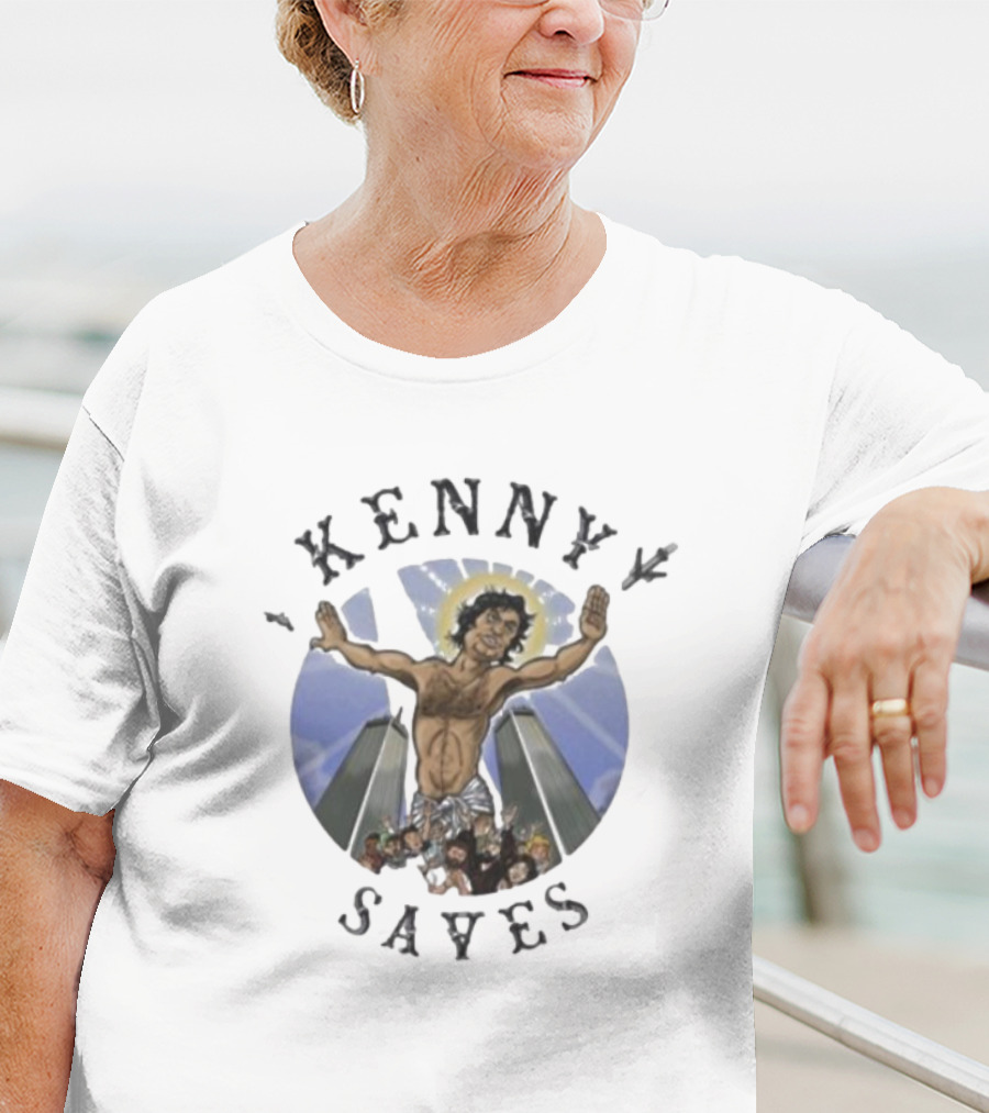 Kenny Saves Cross Icon With Crowd And Towers T-Shirt