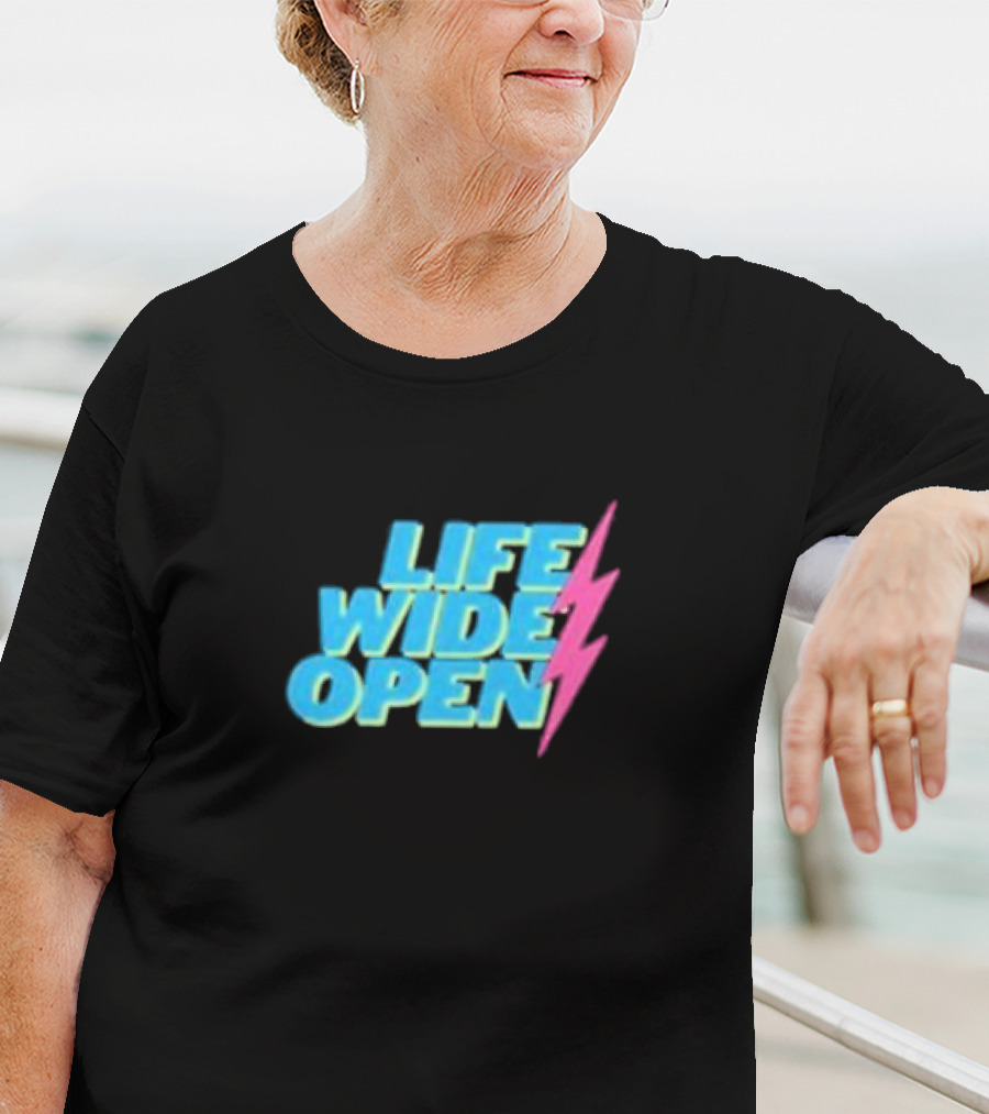 Life Wide Open Retro Lightning Bolt T-Shirt