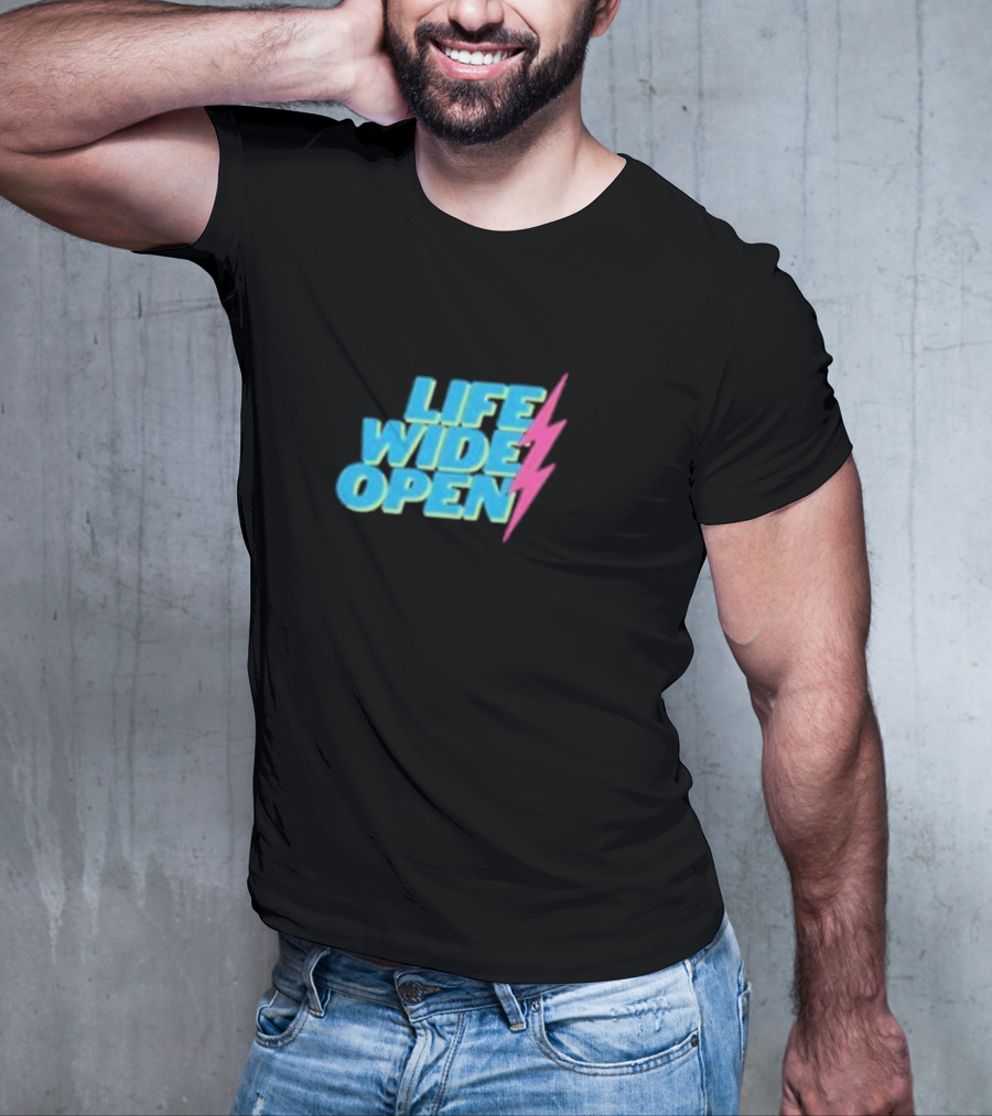 Life Wide Open Retro Lightning Bolt T-Shirt