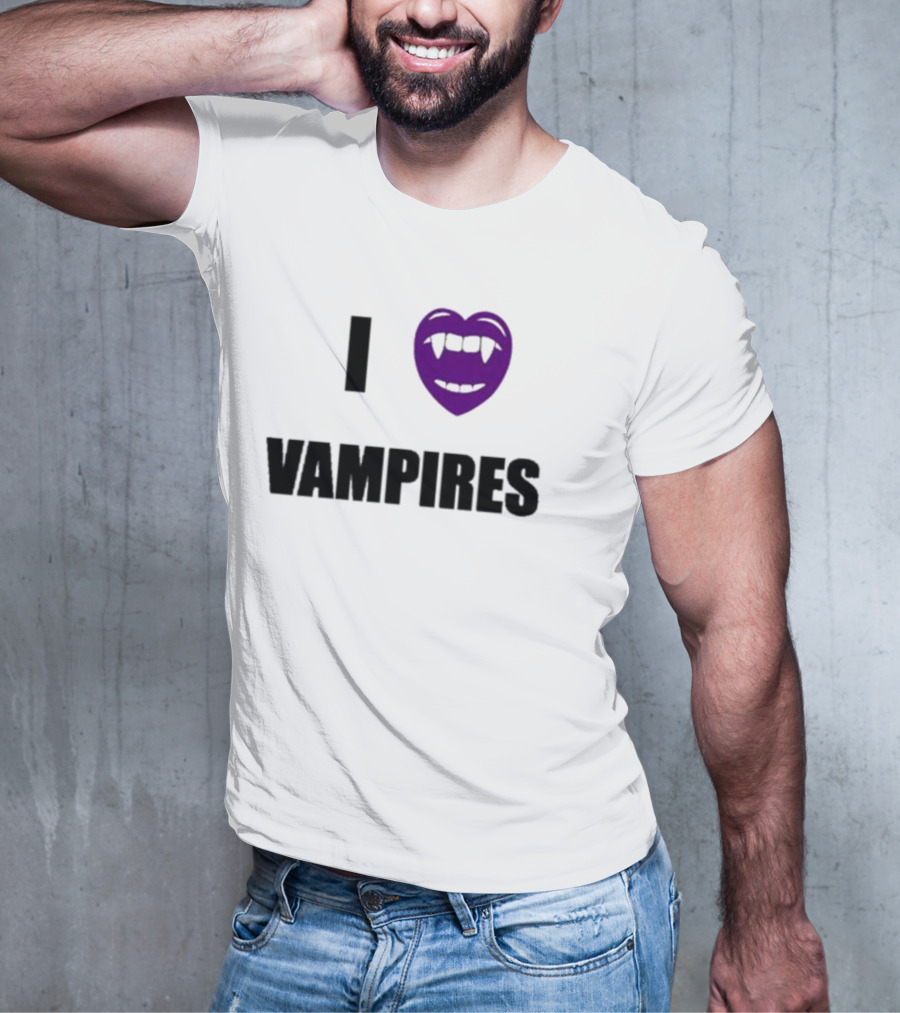 Olivia Rodrigo I Heart Purple Fanged Vampires T-Shirt