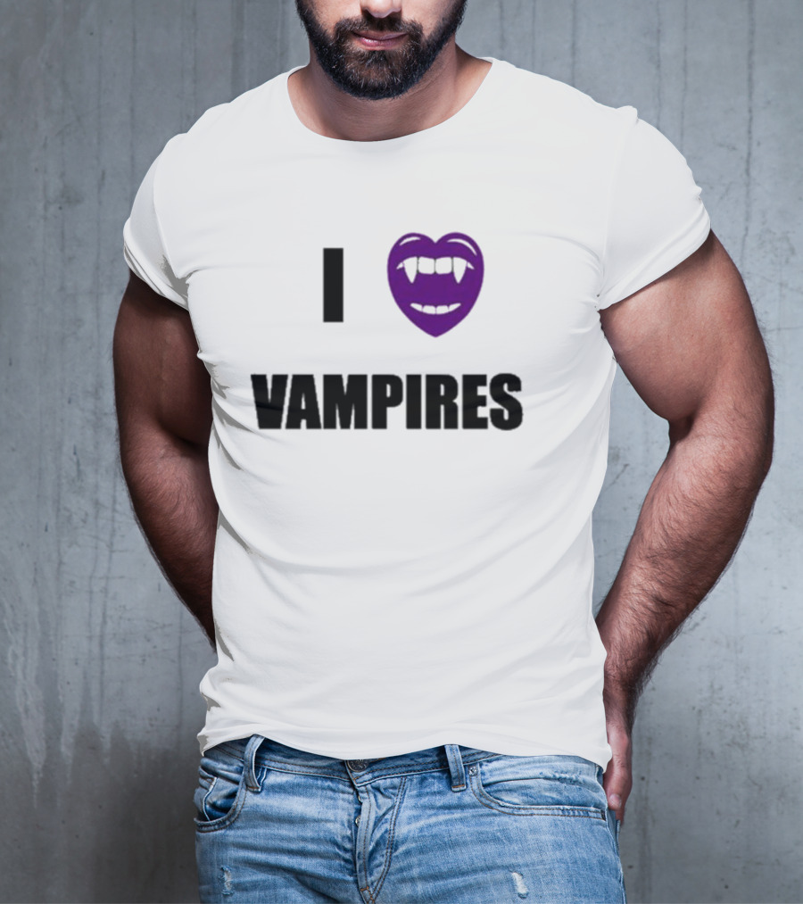 Olivia Rodrigo I Heart Purple Fanged Vampires T-Shirt