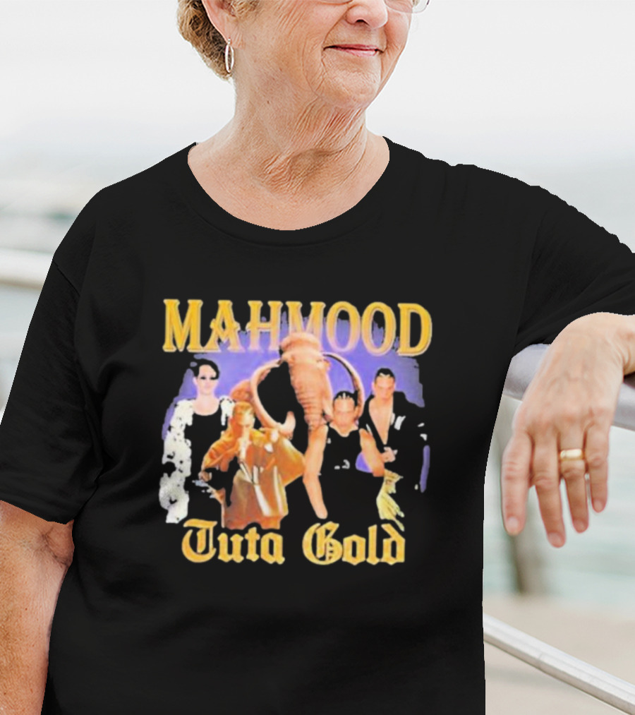 MAHMOOD Tuta Gold Elephant And Figures Collage T-Shirt