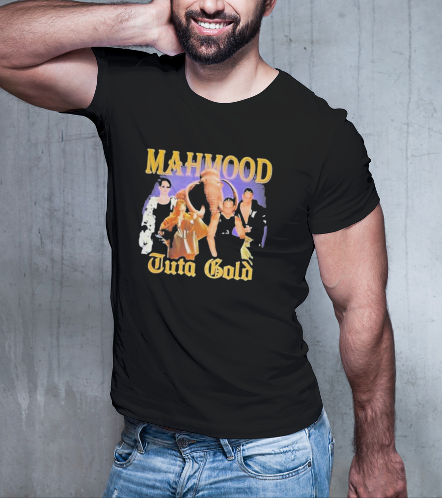 MAHMOOD Tuta Gold Elephant And Figures Collage T-Shirt