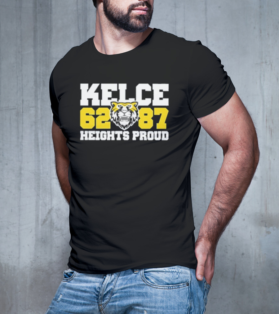 Kelce 62 87 Heights Proud Tiger Face T-Shirt