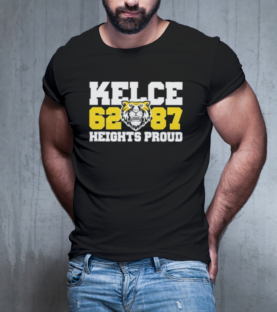 Kelce 62 87 Heights Proud Tiger Face T-Shirt