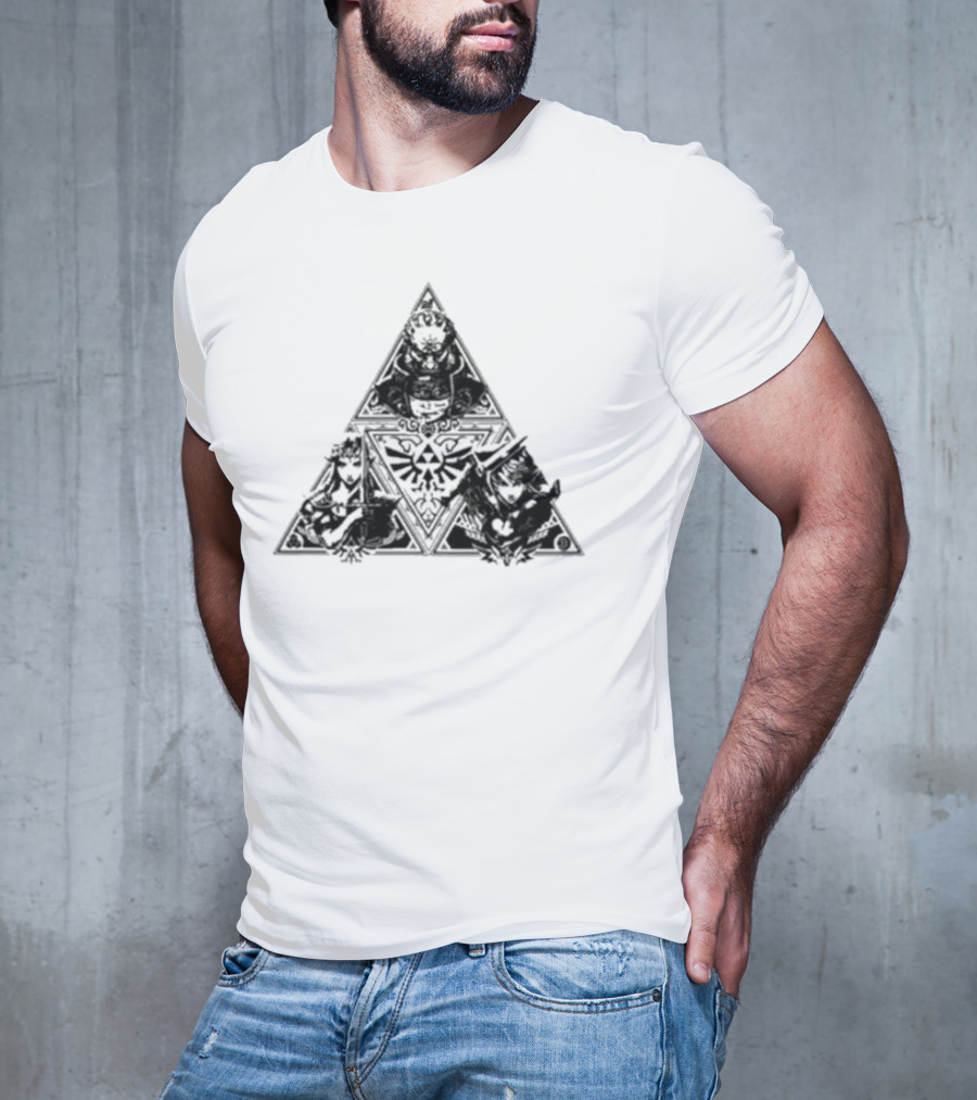 Tokyo Legend Of Zelda Triforce Icon With Characters T-Shirt