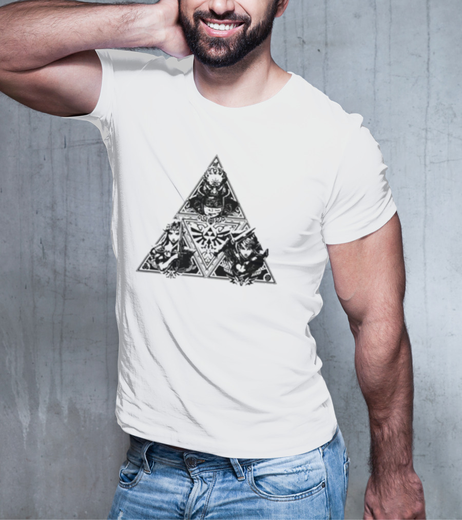 Tokyo Legend Of Zelda Triforce Icon With Characters T-Shirt