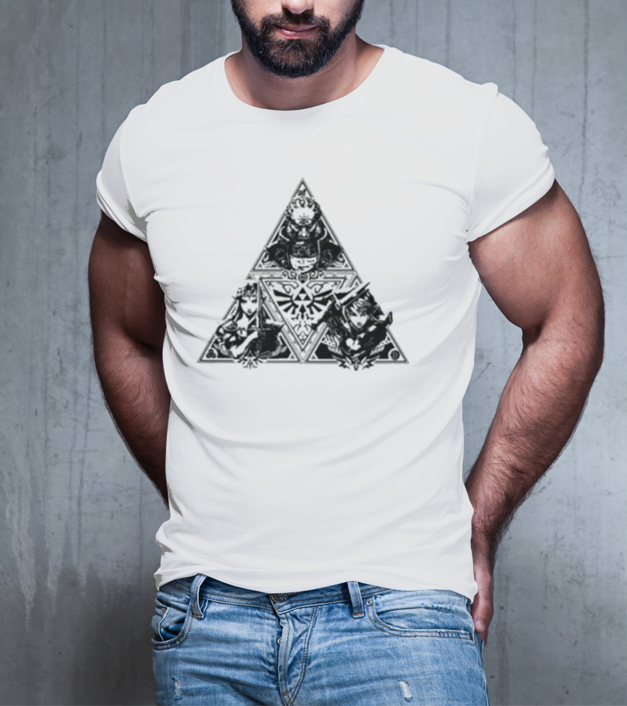 Tokyo Legend Of Zelda Triforce Icon With Characters T-Shirt