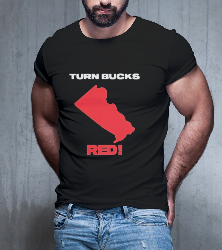Turn Bucks County Red Map T-Shirt