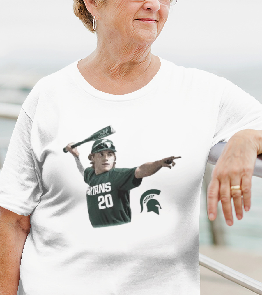 Jayden Terres Michigan State Spartans Baseball Bat Football T-Shirt