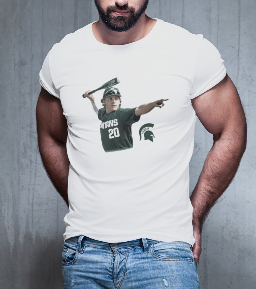Jayden Terres Michigan State Spartans Baseball Bat Football T-Shirt