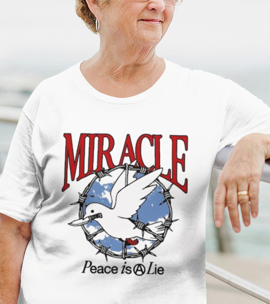 Miracle Mates Peace Is A Lie Barbed Dove T-Shirt