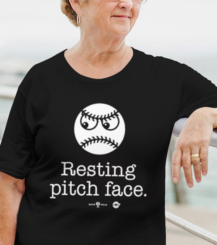 Resting Pitch Face Baseball Emoji Rotowear T-Shirt