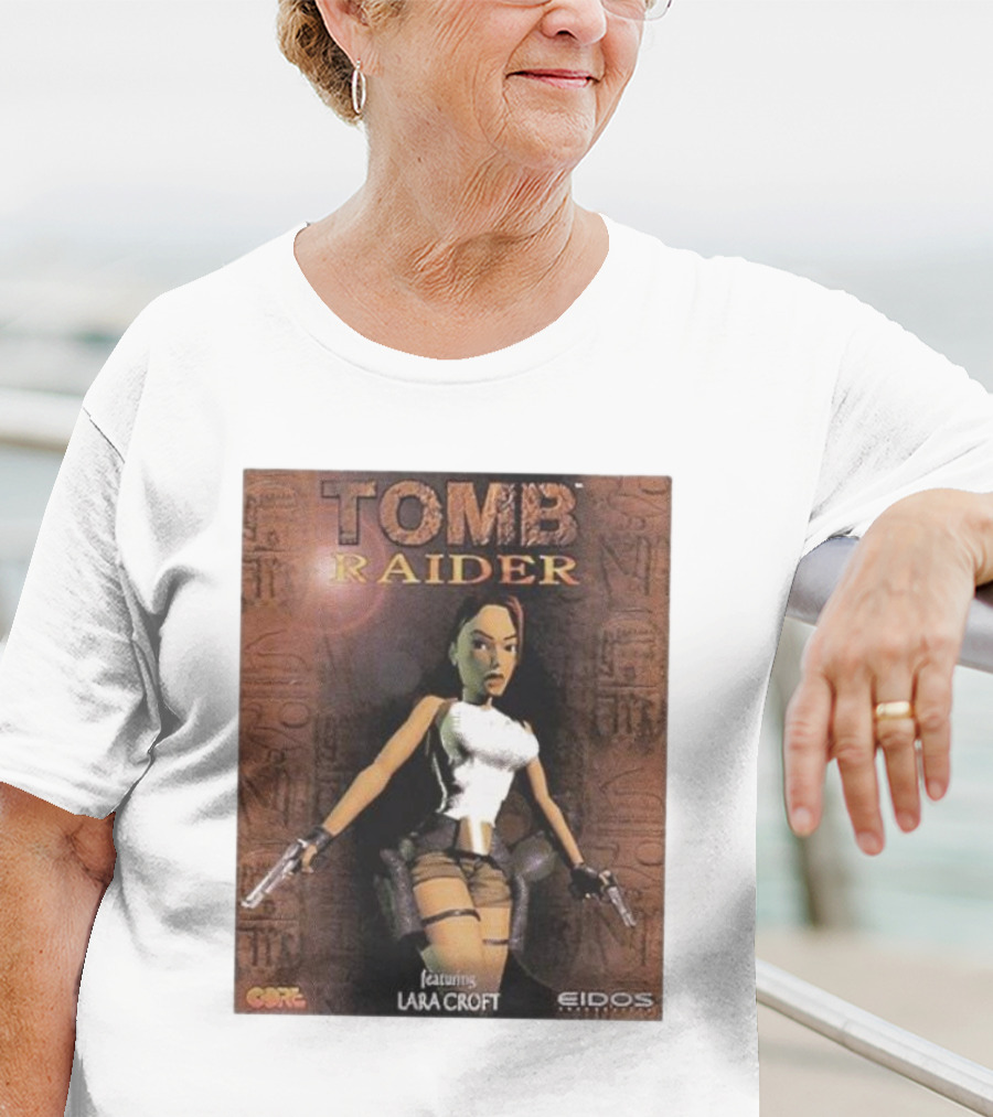 Tomb Raider Featuring Lara Croft Game Cover Eidos Core T-Shirt