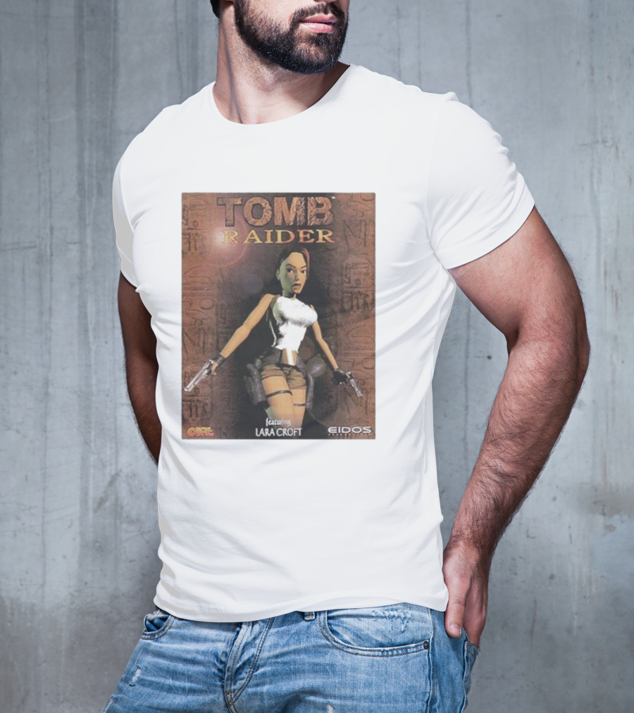 Tomb Raider Featuring Lara Croft Game Cover Eidos Core T-Shirt