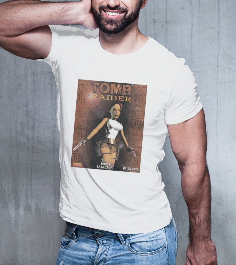 Tomb Raider Featuring Lara Croft Game Cover Eidos Core T-Shirt