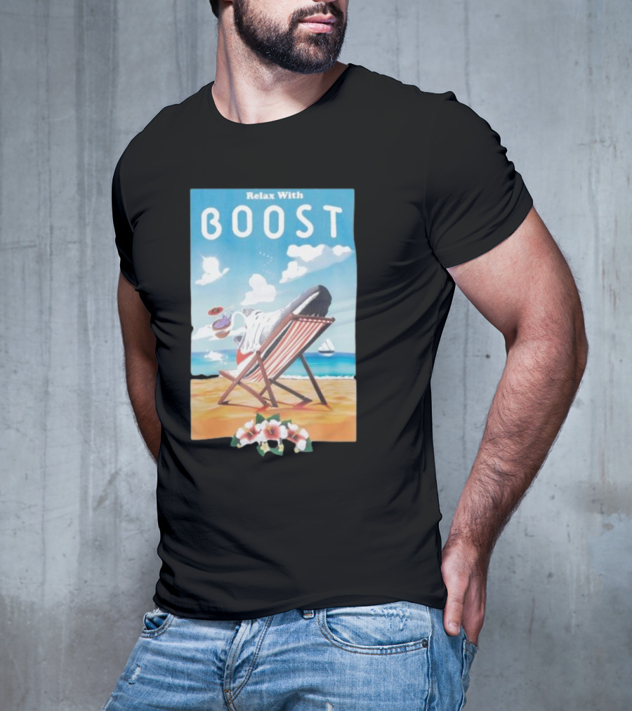 Relax With Boost Ultra Boost Beach Chair Scene T-Shirt