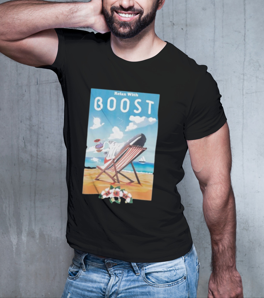 Relax With Boost Ultra Boost Beach Chair Scene T-Shirt