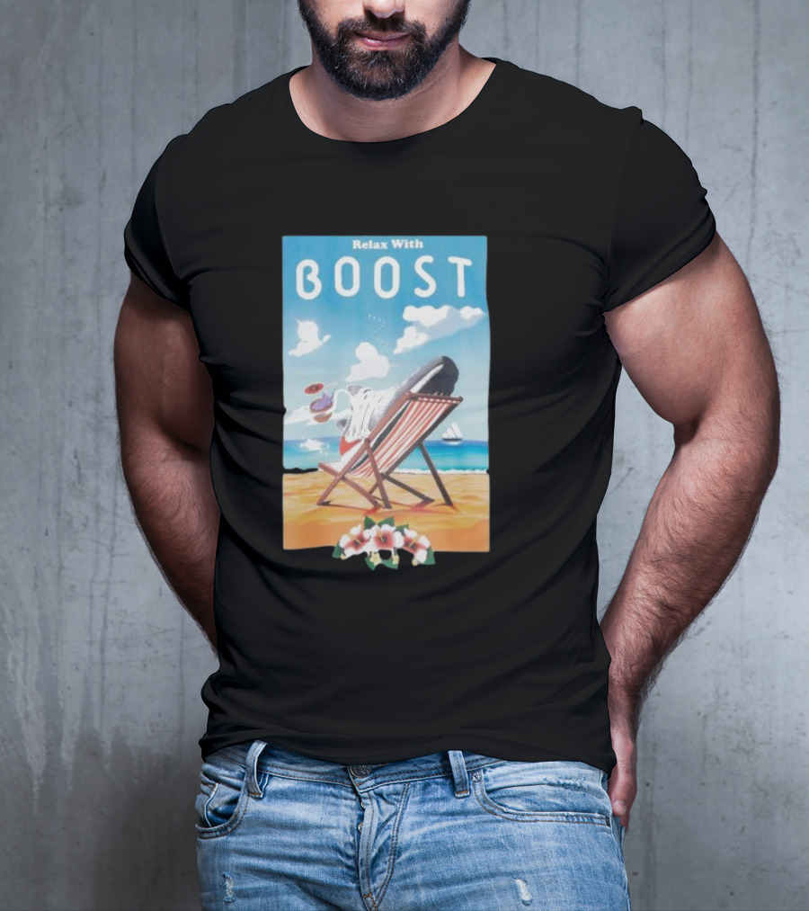 Relax With Boost Ultra Boost Beach Chair Scene T-Shirt