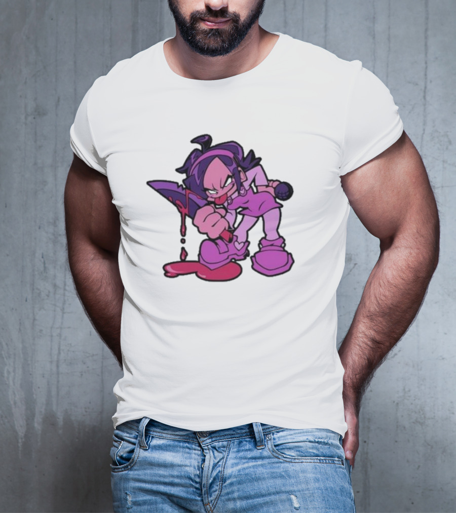Friday Night Funkin' Nene Holding Microphone And Bloodied Knife T-Shirt