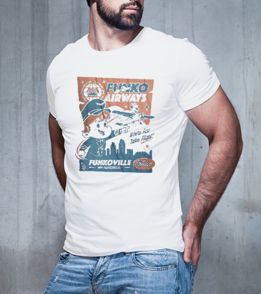 Funko Airways Funkoville We're Fly Take Flight San Diego T-Shirt