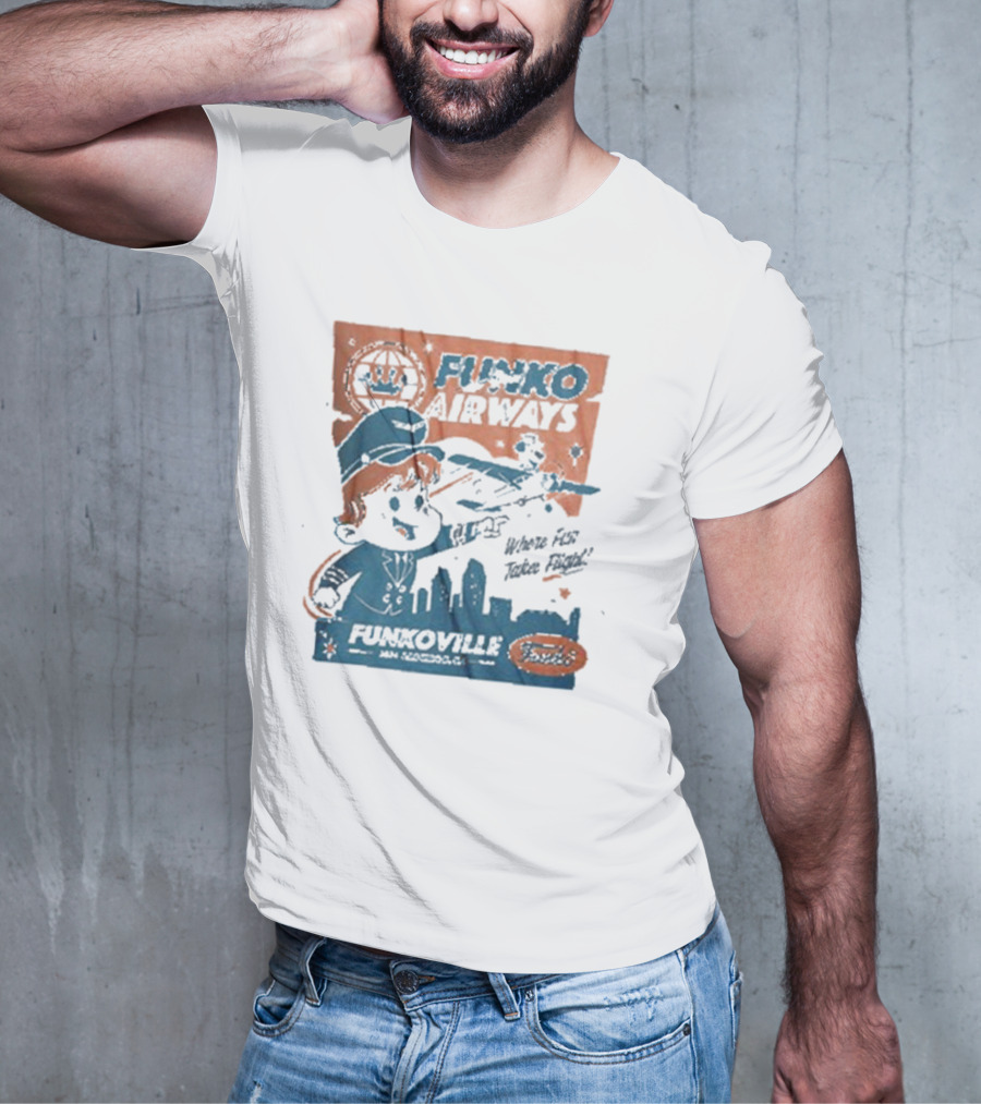 Funko Airways Funkoville We're Fly Take Flight San Diego T-Shirt