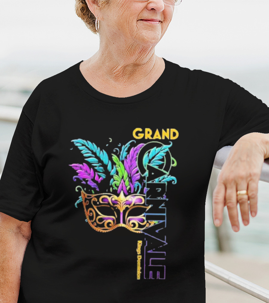 Grand Carnivale Kings Dominion Mask Feather T-Shirt